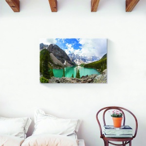 Tablou decorativ canvas cu peisaj montan și lac