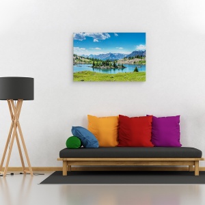 Tablou canvas - Natura, Peisaj, Munti, Lac, Cerul Albastru, 60 x 90 cm - Img 2