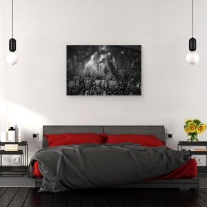 Tablou canvas - New York, Oras, Peisaj Urban, Alb-Negru, Cer, Metropola, 40 x 60 cm - Img 3