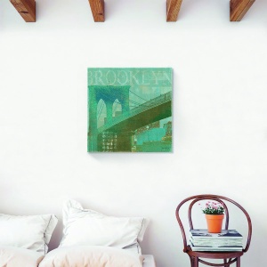 Tablou decorativ New York Sub Podul Brooklyn pe canvas