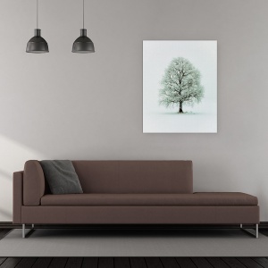 Tablou canvas - Nimloth, Copac, Zapada, Iarna, Alb, Hoar, 60 x 75 cm - Img 2