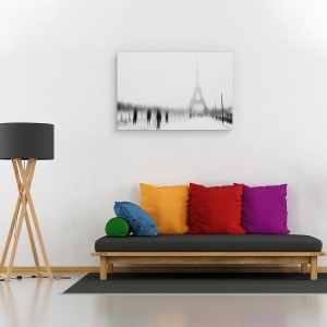 Tablou canvas - O Iarna Rece, Paris, Turnul Eiffel, Incetosat, 80 x 120 cm - Img 2
