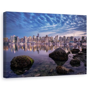 Tablou canvas - O Perla Stralucitoare, Vancouver, Canada, Stanci, Iaht, Cer, 80 x 120 cm