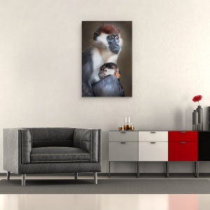 Tablou canvas - Obosit, Dragoste, Mama, Imbratisare, Copil, 60 x 90 cm - Img 2