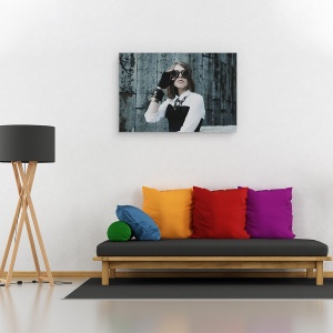 Tablou canvas - Ochelari De Protectie, Portret, Colier, Bratara, 80 x 120 cm - Img 2