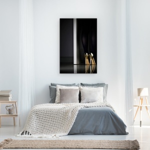 Tablou Canvas - Ochi De Aur, Aur, Aur, Tocuri Inalte, Pantofi, Pantofi, 60 x 90 cm - Img 3
