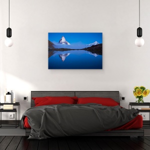 Tablou canvas - Oglinda Noptii, Peisaj, Noapte, Ceata, Varf, 40 x 60 cm - Img 3