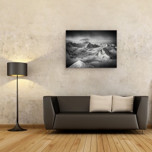 Tablou canvas - Omul si Visul Lui, Mic, Minuscul, Aventura, Extrem, Aventurier, Excursie, 75 x 100 cm - Img 2