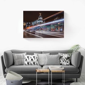 tablou canvas decorativ oraș noapte cu lumini vibrante