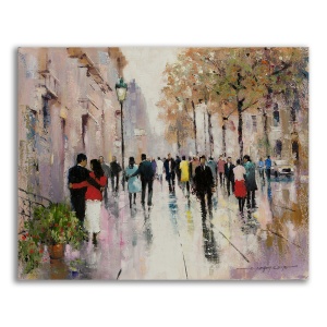 Tablou Canvas - Oras, Oameni, Cuplu, Iubire, Plimbare, 60 x 75 cm