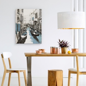 Tablou canvas - Oras, Venetia, Gondole, Pictura, 50 x 70 cm - Img 4