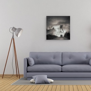 Tablou canvas - Orasul Natal, Cereale, Granulat, Turn, Masina, Autobuz, 60 x 60 cm - Img 2