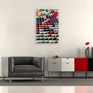 Tablou canvas - Origami, Model, Triunghiuri, Abstract, Culori, 60 x 90 cm - Img 2