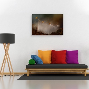 Tablou canvas - Parcul National Cilento, Peisaj, Aviatie, Dezastru, Foc, Avion, 60 x 90 cm - Img 2
