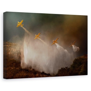 Tablou canvas - Parcul National Cilento, Peisaj, Aviatie, Dezastru, Foc, Avion, 40 x 60 cm