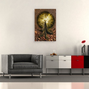 Tablou canvas - Patru Secole, Stejar, Copac, Panoramic, Peste, Tronaais, 60 x 90 cm - Img 2