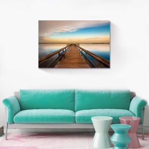 Tablou Canvas - Peisaj,Apus de soare, Mare 80 x 120 cm - Img 2