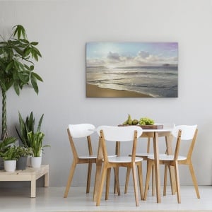 Tablou canvas - Peisaj, Natura, Mare, Nisip, Valuri, Apus De Soare, Raze De Soare, 50 x 80 cm - Img 4
