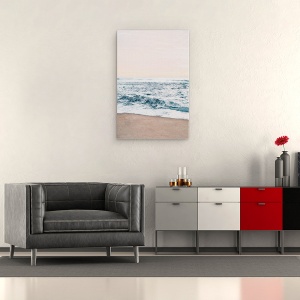Tablou canvas - Peisaj, Natura, Mare, Valuri, Nisip, Apus De Soare, 80 x 120 cm - Img 2