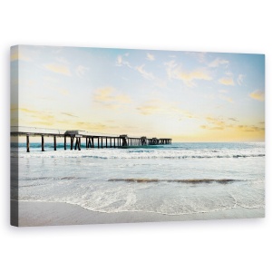 Tablou canvas - Peisaj, Natura, Mare, Valuri, Nisip, Apus De Soare, Cer, 50 x 80 cm