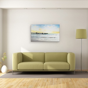 Tablou canvas - Peisaj, Natura, Mare, Valuri, Nisip, Apus De Soare, Cer, 50 x 80 cm - Img 2
