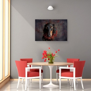 Tablou canvas - Pentru Toamna, Caini, Studio, Animal, Portret, 80 x 120 cm - Img 4