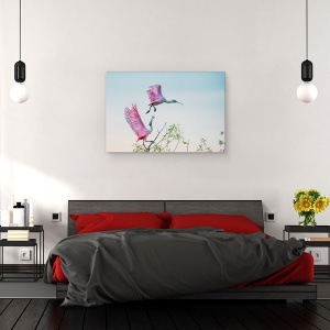 Tablou canvas - Pereche Roz , Mare, Insula, Insula Mare, Texas, Us, 60 x 90 cm - Img 3