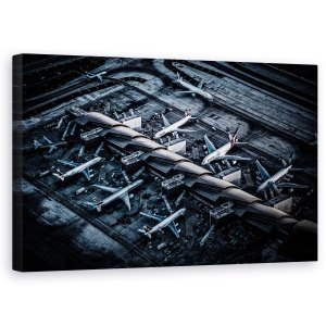 Tablou canvas - Peste Lax, Aeroport, Avioane, Terminal, Porti, 50 x 80 cm