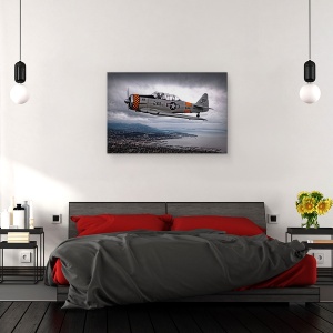 Tablou canvas - Peste/Sub, Actiune, Aer, Avion, Pilot, Jet, 60 x 90 cm - Img 3
