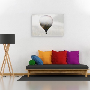 Tablou canvas - Pierde-Te In Lume, Balon Cu Aer Cald, Toamna, 80 x 120 cm - Img 2