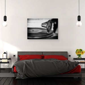 Tablou canvas - Plin De Viata, Gramofon, Inregistrare, Muzica, Vechi, Vintage, 40 x 60 cm - Img 3