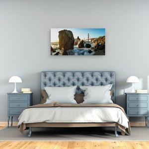 Tablou canvas - Podul Golden Gate, Peisaj Marin, Reper, Faimos, San Francisco, 50 x 100 cm - Img 3