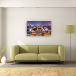 Tablou canvas - Podul Nanpu, China, Shanghai, Peisaj, Urban, Arhitectura, 50 x 80 cm - Img 2