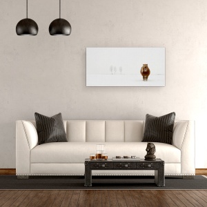 Tablou canvas - Poneiul Rece, Cal, Iarna, Zapada, Copaci, Peisaj, 50 x 100 cm - Img 2