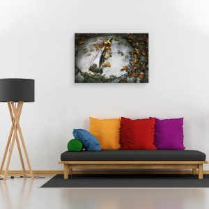 Tablou canvas - Porsche, Natura Moarta, Logo, Floare, 40 x 60 cm - Img 2