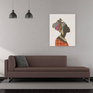 Tablou canvas - Portret Femeie Africana 1, 60 x 80 cm - Img 2