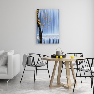 Tablou canvas - Postludiu, Cascada, Toamna, Grecia, Copac, Albastru, 40 x 60 cm - Img 4