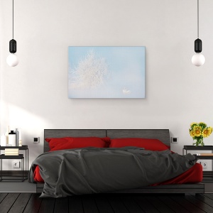 Tablou canvas - Poveste De Dragoste In Timpul Iernii, Salbatic, Natura, Animale, 80 x 120 cm - Img 3