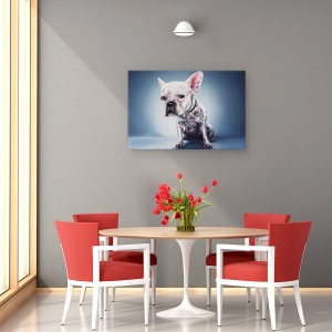 Tablou canvas - Proiectul Big Head, Caine, Pet, Roz, Animale, Urechi, 40 x 60 cm - Img 4