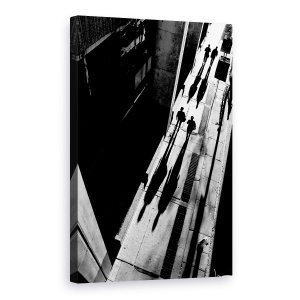 Tablou canvas - Queen Street, Umbra, Strada, Figura, Oameni, Alb-Negru, 60 x 90 cm