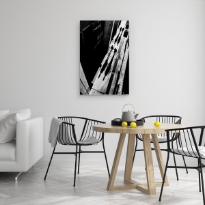 Tablou canvas - Queen Street, Umbra, Strada, Figura, Oameni, Alb-Negru, 60 x 90 cm - Img 4