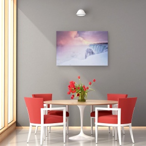 Tablou canvas - Rasarit De Soare La Cascada Niagara, Culori Pastelate, 80 x 120 cm - Img 4