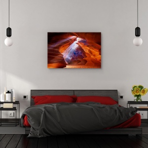 Tablou canvas - Raza de lumina, Peisaj, Canion, Lumina, Nisip, 80 x 120 cm - Img 3