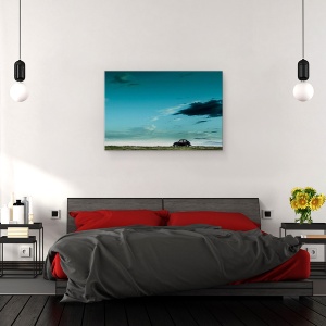 Tablou canvas - Red VW Beetle, Volkswagen, Automobil, Masina Clasica, 60 x 90 cm - Img 3