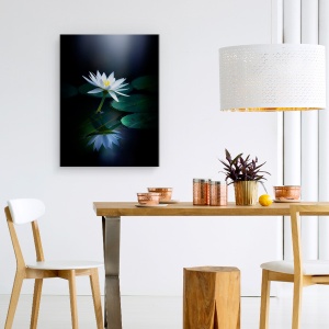Tablou canvas - Reflectie, Nuferi, Floare, 60 x 80 cm - Img 4
