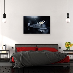 Tablou canvas - Reflectie, Zen, Spa, Flori, 40 x 60 cm - Img 3