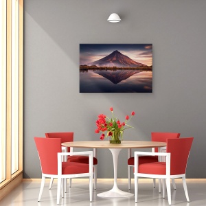 Tablou canvas - Revelatii, Apus De Soare, Taranaki, Magic, Rosu, 60 x 90 cm - Img 4