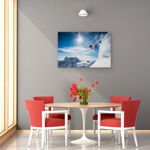 Tablou canvas - Sarituri, Actiune, Alpii, Chamonix, Extrem, Franta, 60 x 90 cm - Img 4