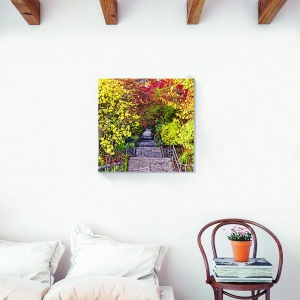 Tablou decorativ scări și copaci pe canvas 60x60 cm