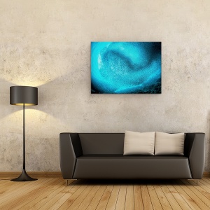 Tablou canvas - Scolarizare Sardine, Sub Apa, Peste, Sardine, Albastru, Ocean, 50 x 70 cm - Img 2